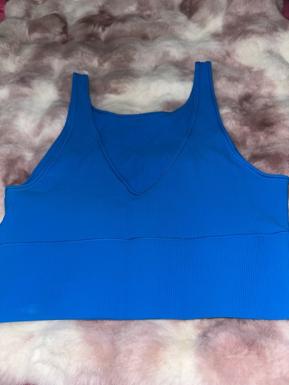 lululemon athletica Ribbed V-Neck Crop Tank - Bright Blue